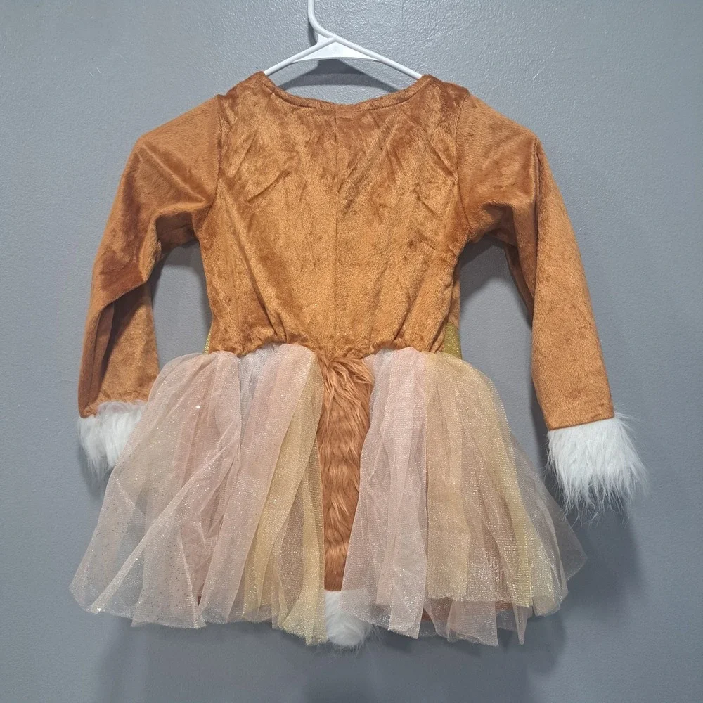Spirit Halloween Girls Fox Costume Brown Tulle Tutu Headband Woodland Fairy S